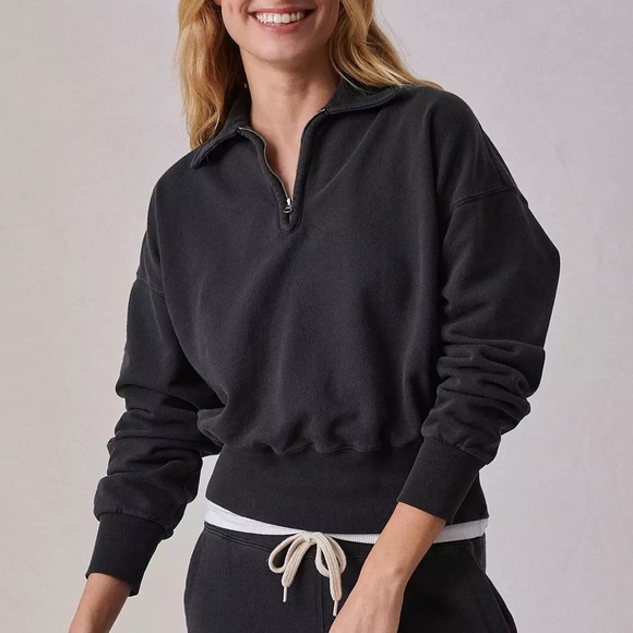 Buck Mason Sweaters - Buck Mason • VINTAGE INTERLOOP HALF-ZIP SWEATSHIRT